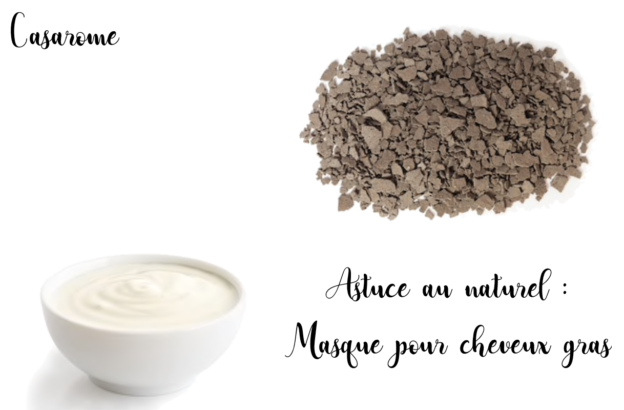 Masque au ghassoul pour cheveux gras