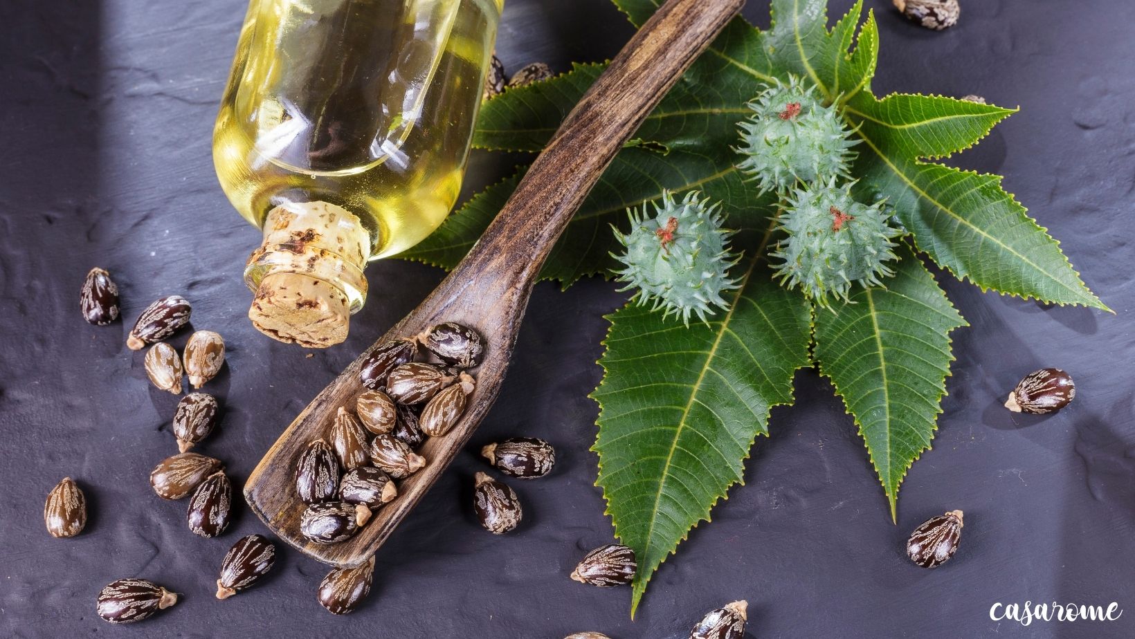 Soins visage à l'huile de ricin