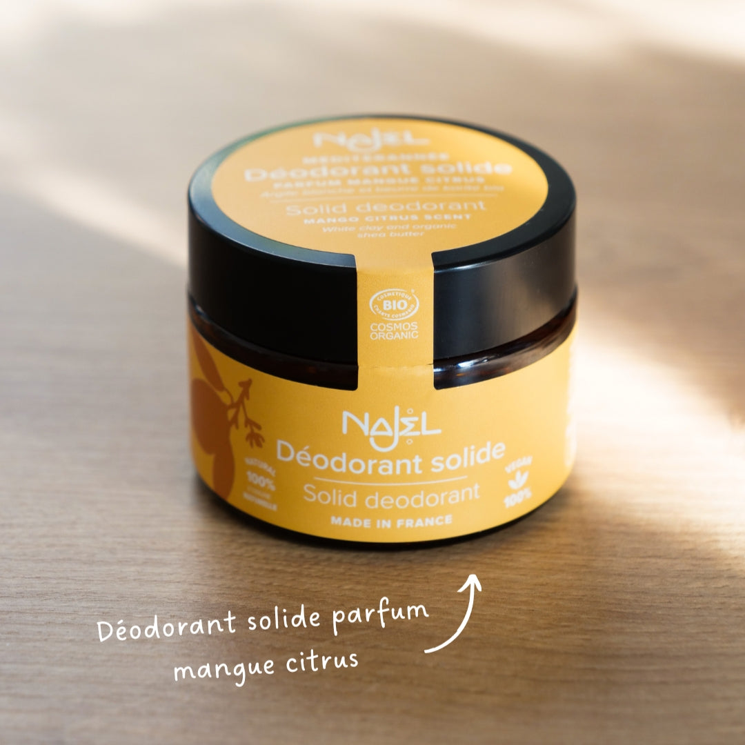 Déodorant baume naturel bio à la mangue citrus