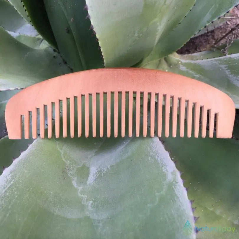 peigne bois cheveux sans manche dents espacees