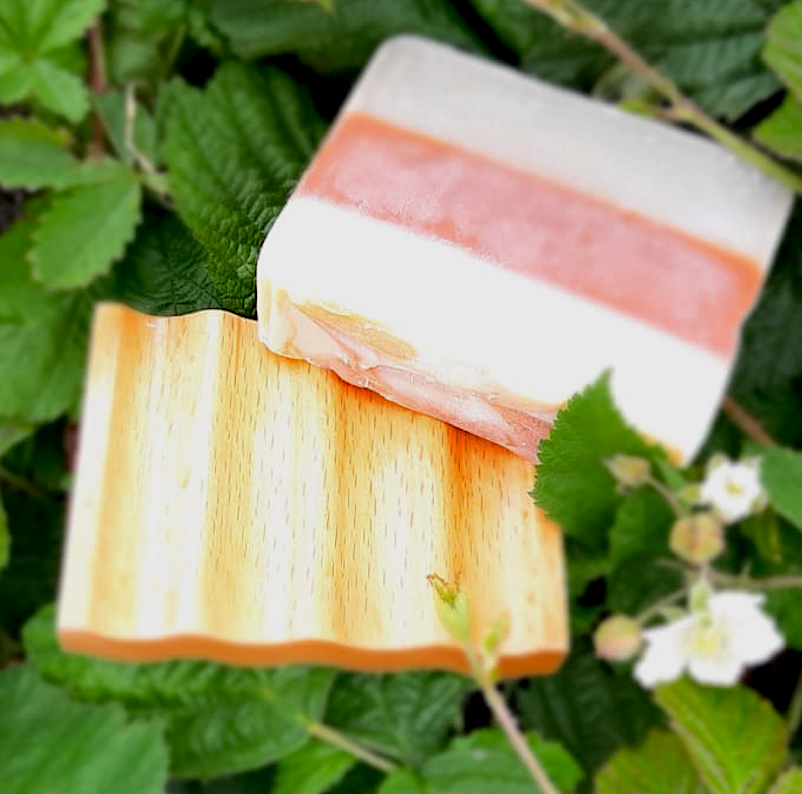 Beech wood soap dish