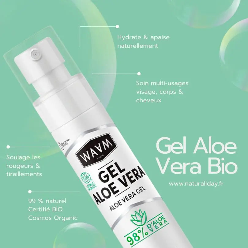 Gel d’aloe vera BIO - Le soin hydratant & apaisant multi-usages